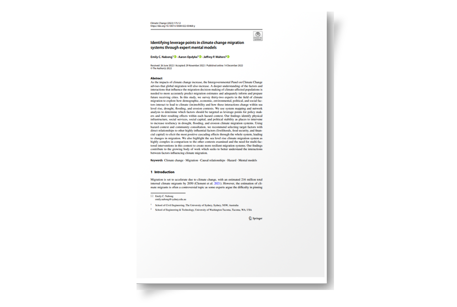 Identifying leverage points in climate change migration systems through expert mental models