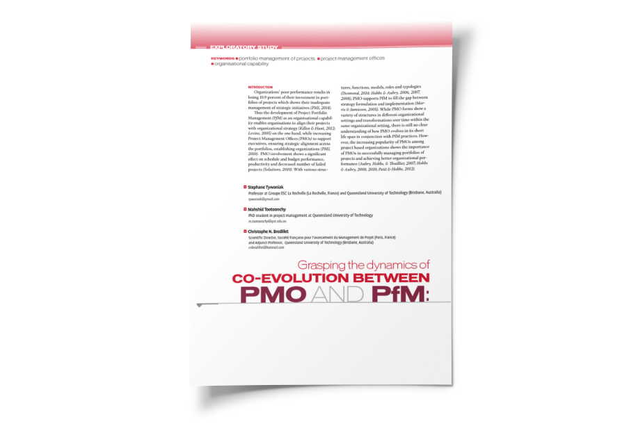 Grasping the dynamics of co-evolution between PMO and PfM: A box changing multilevel exploratory research grounded in a routine perspective