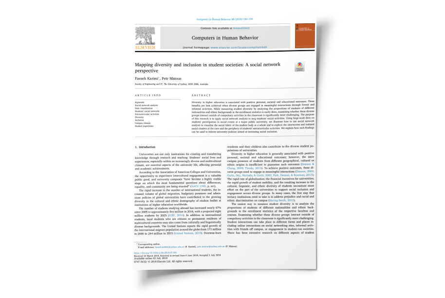 Mapping diversity and inclusion in student societies: A social network perspective