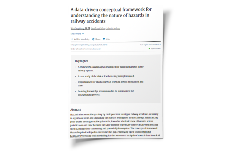 A data-driven conceptual framework for understanding the nature of hazards in railway accidents