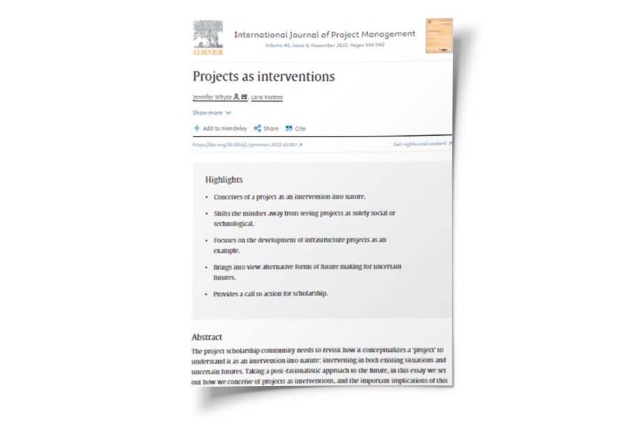 Projects as interventions