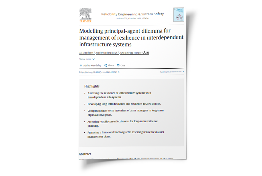 Modelling principal-agent dilemma for management of resilience in interdependent infrastructure systems